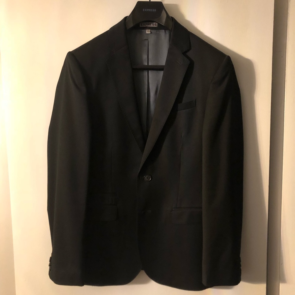 Express Men Photographer Fitted Suit Jacket